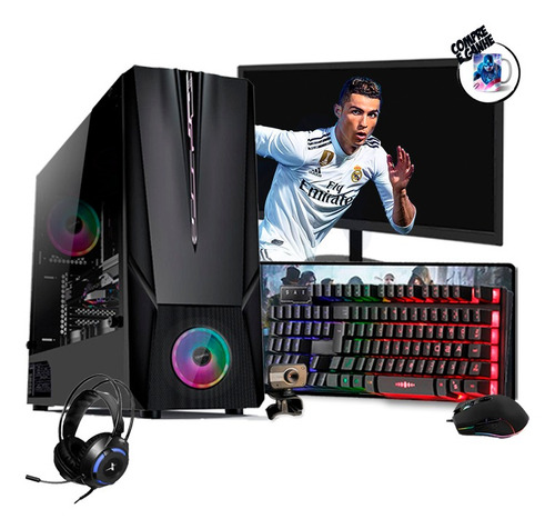 Imagem 1 de 9 de Pc Gamer Completo Intel I5 4º Ger. Gtx 1050ti 8gb Hd 1tb