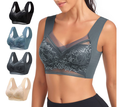 Bralette Push Up De Lencería Con Sujetador Deportivo Inalámb