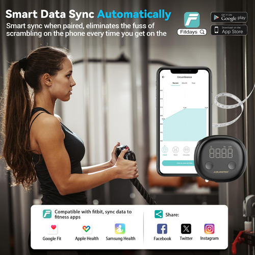 Fita Métrica Smart Body Ablegrid Recarregável Com Aplicativo