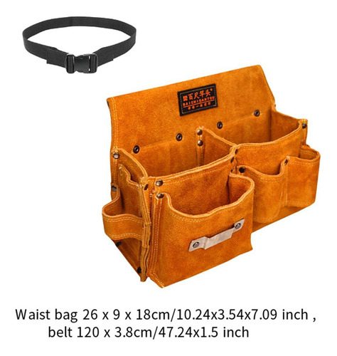 Fs Bolsa De Cinto De Cinto De Ferramenta De Couro Versátil