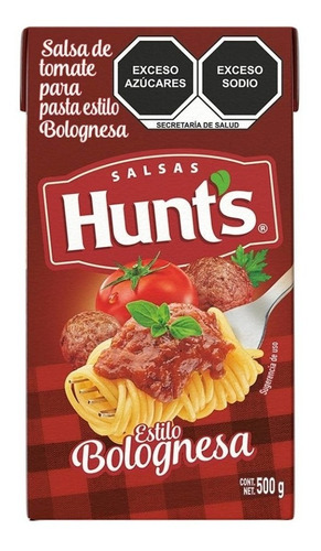 Salsa Hunts Para Pasta Estilo Bolognesa 500 Gr