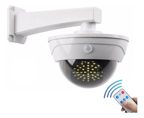 Foco Solar Tipo Camara Domo Sensor Movimiento Control Remoto Color de la luz Blanco frío