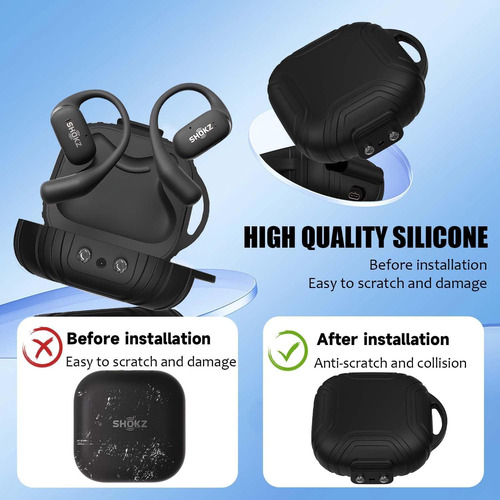 2pcs Para Shokz Openfit Air T511 Funda Protectora Silicona