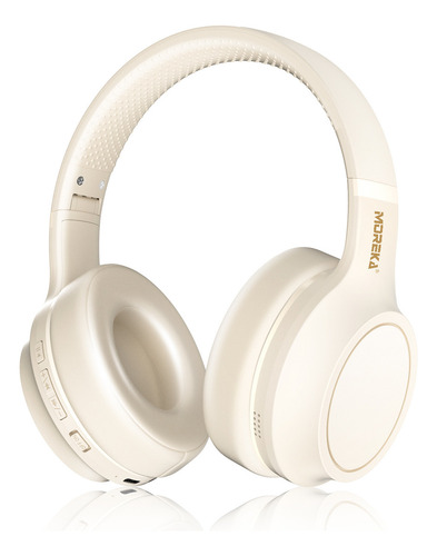 Moreka® Auriculares Inalámbricos Con Cancelación De Ruido Bluetooth Sobre La Oreja Con Sonido Estéreo De Alta Fidelidad De Graves Profundos Almohadillas Cómodas Para Escuela,hogar Y Viajes Blanco