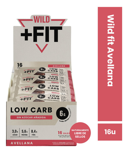 Wild Fit Avellanas 16 Barras De Proteina Low Carb Wild Food