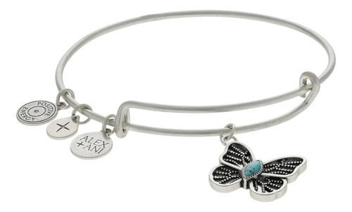 Alex And Ani Pulsera De Mariposa Turquesa Sintética Para Muj