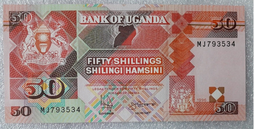 Billete De Uganda Sin Circular De 50 Shilling  Año 1996