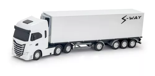 Caminhão Miniatura Iveco Carreta Baú Refrigerado S-way