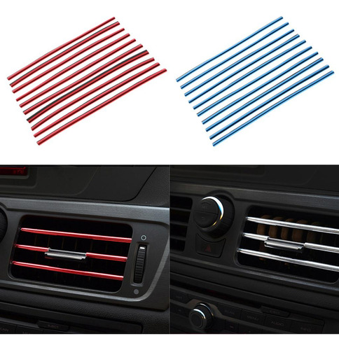 20x Azul + Rojo Micro Moldeado 20cm Interior Coche Vent