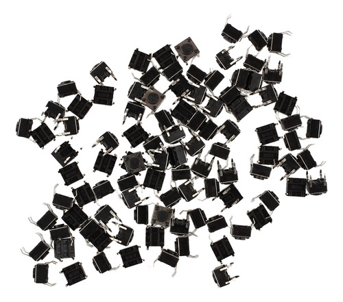 100 Paneles De Pcb De 6 X 6 X 4,5 Mm, Pulsadores Táctiles Mo