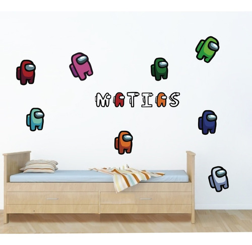 Vinilo Pared Among Con Nombre Wall Sticker