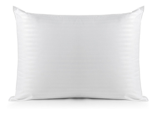 Kit 02 Travesseiros Antialérgico Pena De Ganso 70cm X 50cm Cor Branco