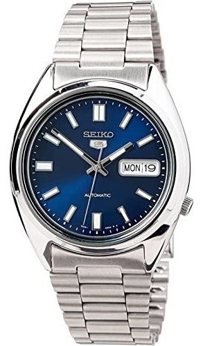 Seiko Snxs77 - Reloj Automático De Acero Plateado Con