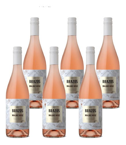 Vino Brazos De Los Andes Malbec Rose Caja X 6 Un - Zuccardi