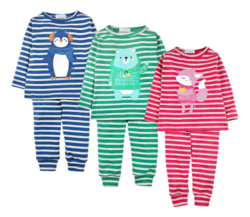 Pijama Pachi, 2 Piezas Rayado 100% Algodón