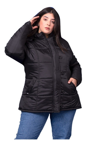 Campera Mujer Impermeable Abrigada Talles Grandes