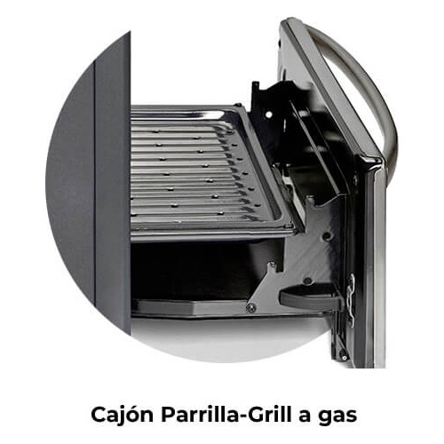 Imagen 5 de 10 de Horno A Gas Longvie H14600xf Con Cajón Parrilla De Empotrar