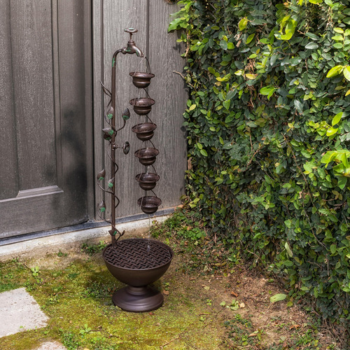 Fuente De Agua Vintage Para Exterior Con Cascada Relajante