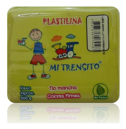 Plastilina Barra Mi Trensito Amarilla Flourece 500gr  *5 Und