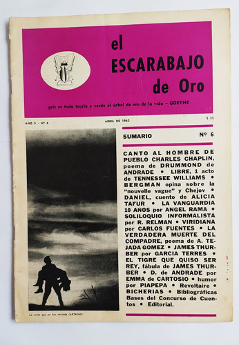 Revista El Escarabajo De Oro 6 Drummond De Andrade Tejada.