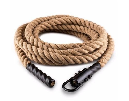 Soga Para Trepar Funcional Yute 38 Mm X 4,5 Mts Rope Climb Color Marrón Claro