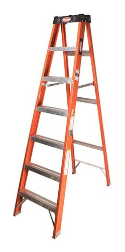 Escalera De Tijera Fibra De Vidrio Plegable 6 Escalones Akron 80-94