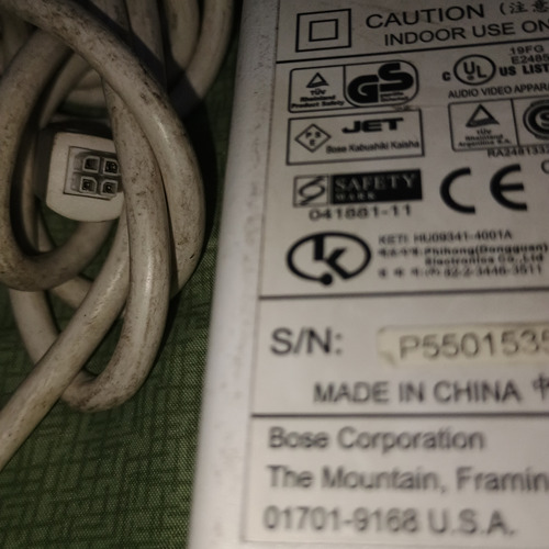 Eliminador Bose Sounddock Uno (Usado)