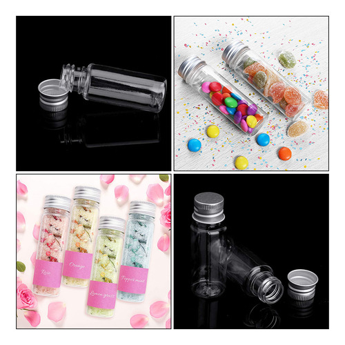 Botellas De Plástico Transparente, Frascos Pequeños, Muestra