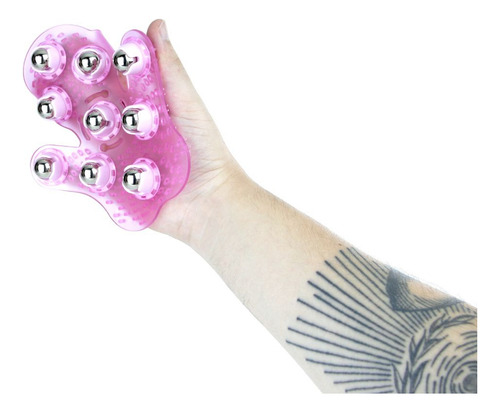 Luva Massageadora Corporal Com Esferas Rosa R23-r Acte
