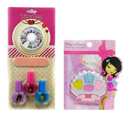 Imagem 2 de 5 de Necessaire Kit De Maquiagem Infantil Com Pinceis Bz103