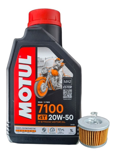 Aceite Motul 20w50 100% Sintético + Filtro Yamaha Xtz 150