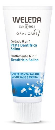 Pasta Dentífrica Salina Weleda - Sin Flúor - Cuidado 6 En 1.