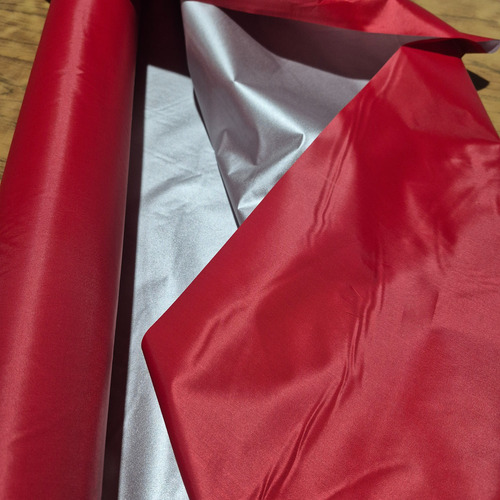 Tela Por Metro Silver Para Pilotines,banderines 1.4m Ancho Rojo Rojo /plata