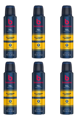 Desodorante Aero Bozzano 150ml Extreme Sport-kit C/6un