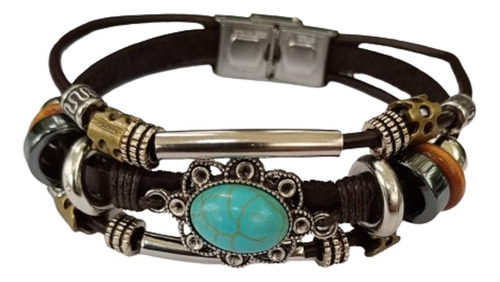 Conjunto Pulsera Brazalete Unisex 3 En 1  Moda Piedra Acqua