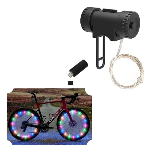 Luces Led Para Rayos De Bicicleta O Scooter Recargables