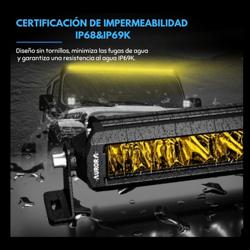 Barra Led Aurora Slim Golden 10 Pulgadas Atv Can Am 4x4 Rzr