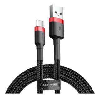 Cable Usb Tipo C Baseus Conectores Reforzados 1m Negro