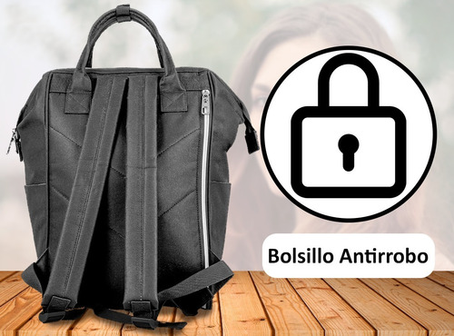 Mochila Cartera Urbana Mujer Porta Notebook Tela Moda Colores Exclusiva By Happy Buy