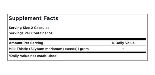 Imagen 2 de 4 de Swanson Milk Thistle Silimarina 500mg 100 Caps (pack De 3)
