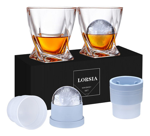 Vaso De Whisky, Juego De 4 (2 Vasos De Bourbon De Crist...