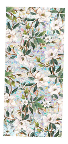 Adhesivo For Ventana Con Diseño De Flores, Película De
