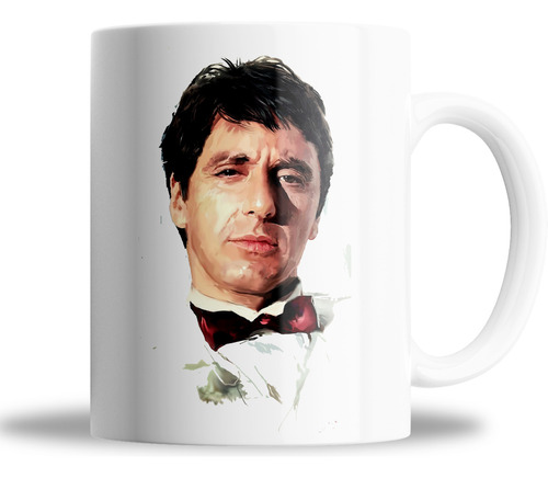 Taza De Ceramica_ Cara Cortada_ Scarface