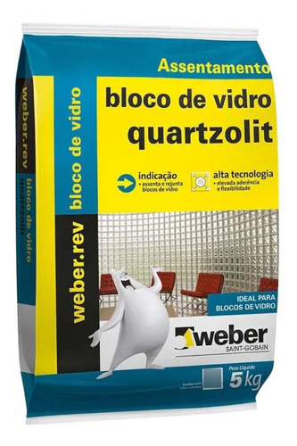 Argamassa Bloco De Vidro Br 5kg - Quartzolit