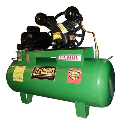 Compresor Aire 3 Hp Tanque 108 Lts Twcoinmex Mas Costo Envio