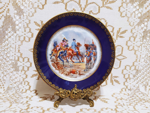 Plato Decorativo Porcelana Epiag Royal Escena Napoleon (d)