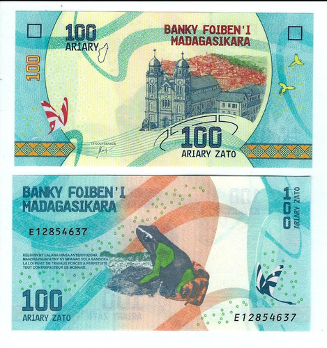 Madagascar - Billete 100 Ariary 2017 - Unc.