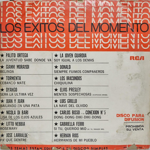 Various  Los Éxitos Del Momento Lp