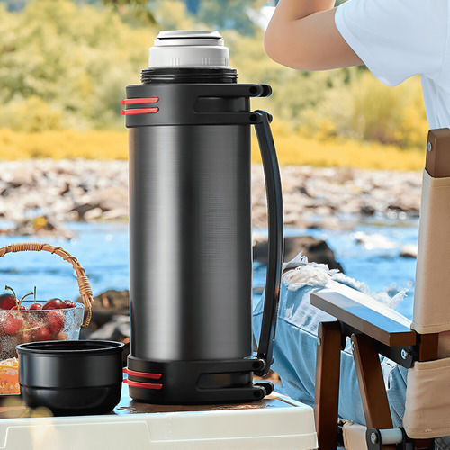 Garrafa Térmica Inox 2000ml 2l Com Alça Espacial E Camping