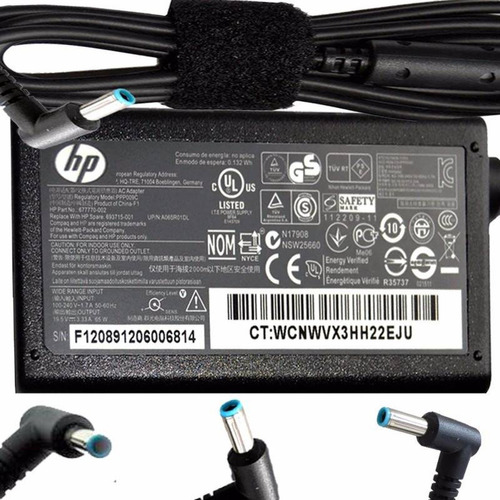 Cargador Original Hp Envy G2 Punta Azul 19.5v 3.33a Y 2.31a